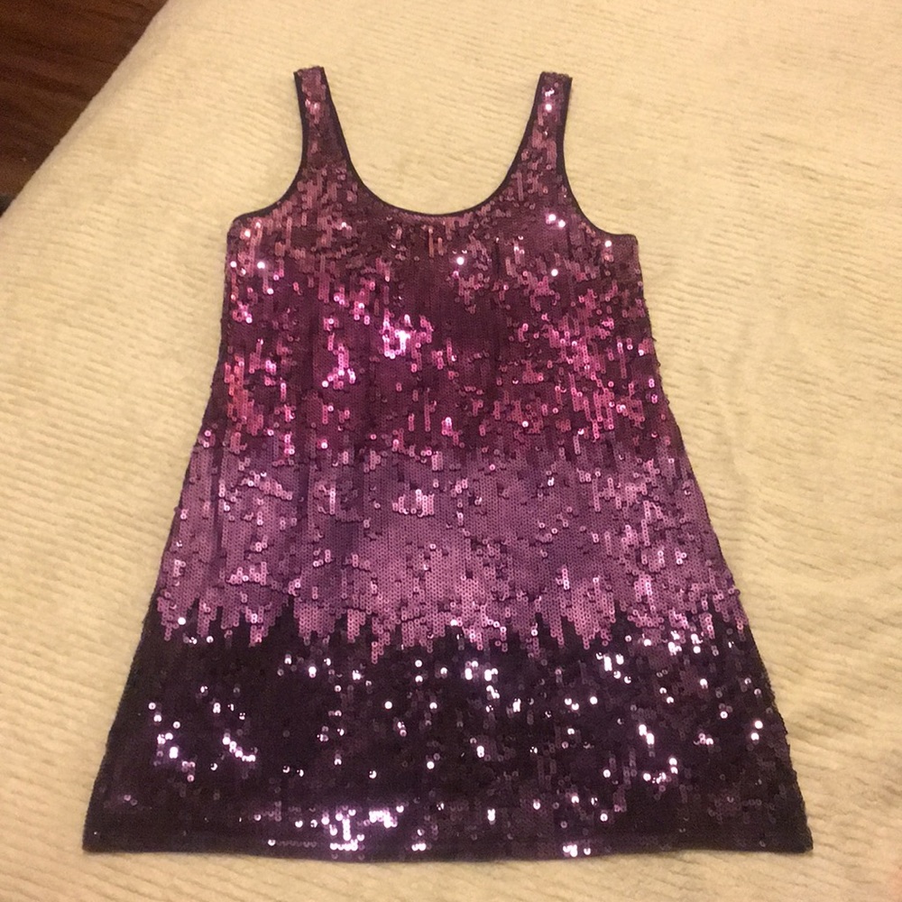 Purple sequined dress